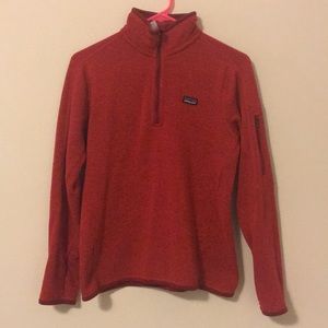 Patagonia Quarter Zip in Red